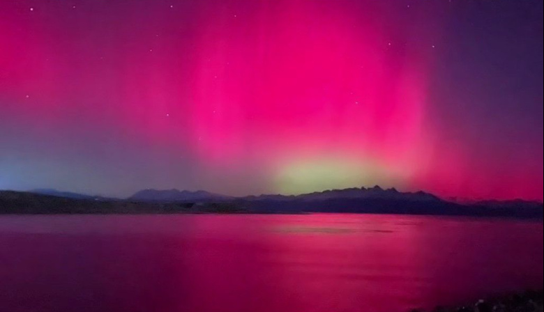 Podrían verse auroras australes en la Patagonia