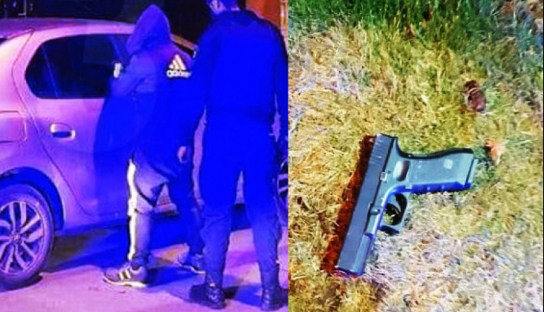 Dos menores robaron unas gorras portando una pistola de 9 mm