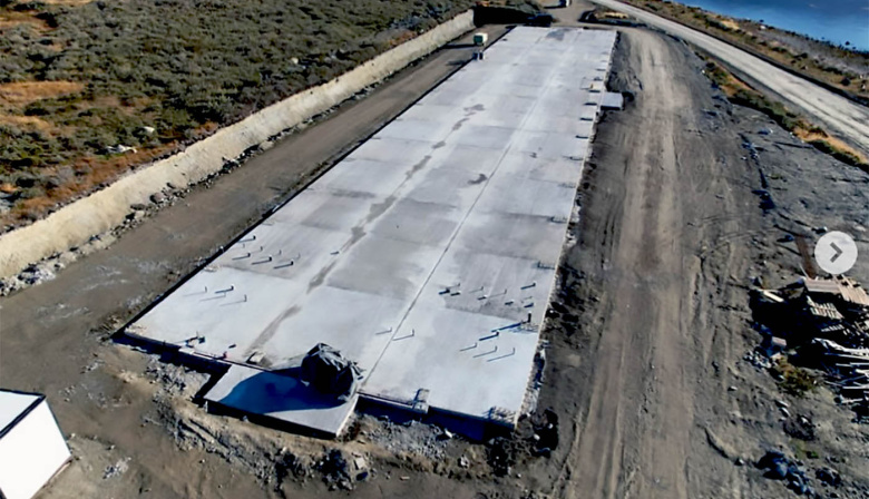 Centro Logístico Antártico: Tandanor finalizó la platea en Ushuaia y dio el primer paso para su concreción