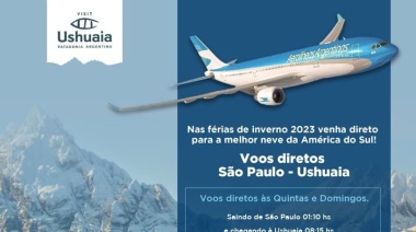 Vuelven los vuelos directos San Pablo - Ushuaia para la temporada de invierno 2023