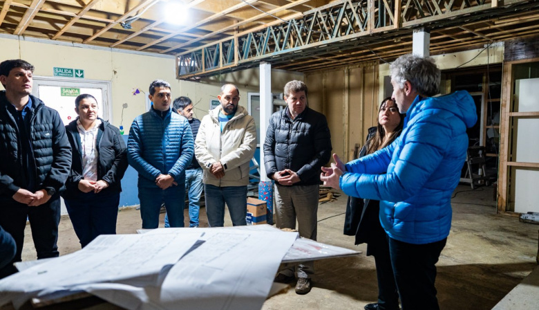 Melella recorrió la obra del Centro de Abordaje Integral de Salud Mental en Río Grande