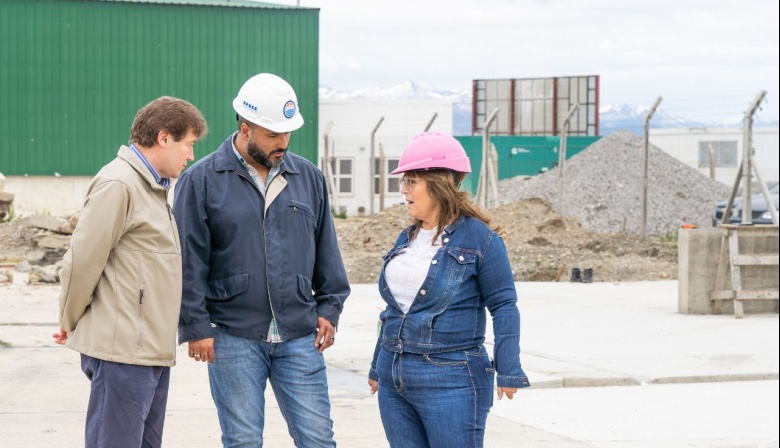 Melella recorrió la obra complementaria que mejorará el proceso en la planta Bahía Golondrina