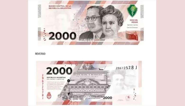 Comienza a circular el nuevo billete de 2000 pesos