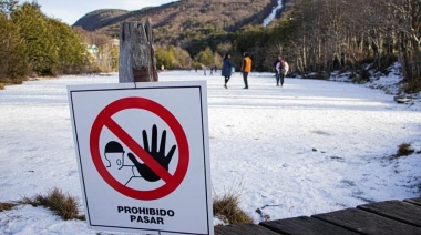 Recuerdan la prohibición de patinar en la Laguna del Diablo