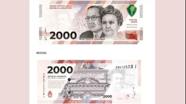 Comienza a circular el nuevo billete de 2000 pesos