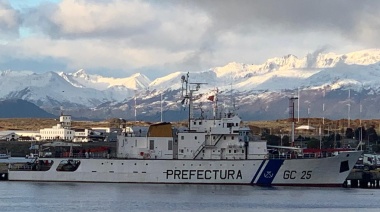 El guardacostas Azopardo arribó al puerto de Ushuaia