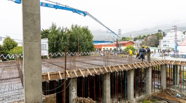 Avanzan los trabajos de hormigonado en el nuevo edificio del Ministerio de Salud en Ushuaia