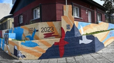 El programa municipal de muralismo presentó un mural en homenaje a Ushuaia