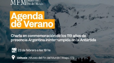 El Museo del Fin de Mundo brindará una charla por los 119 años de presencia ininterrumpida en la Antártida