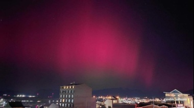 Una intensa tormenta solar causó auroras australes que pudieron verse en toda la provincia