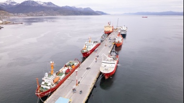 Destacan el amarre de embarcaciones pertenecientes a programas antárticos en el Puerto de Ushuaia