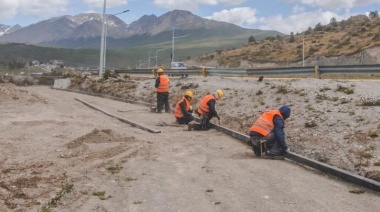 Avanza la construcción de la bicisenda "Pensar Malvinas" en Ushuaia