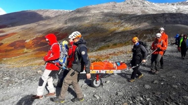 Nuevo rescate en inmediaciones al Glaciar Martial.