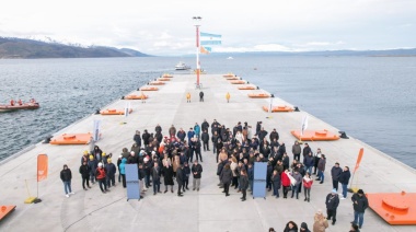Transporte inauguró la ampliación del muelle del puerto de Ushuaia