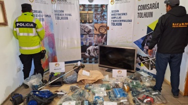 La policía recuperó elementos que habían sido robados en Tolhuin