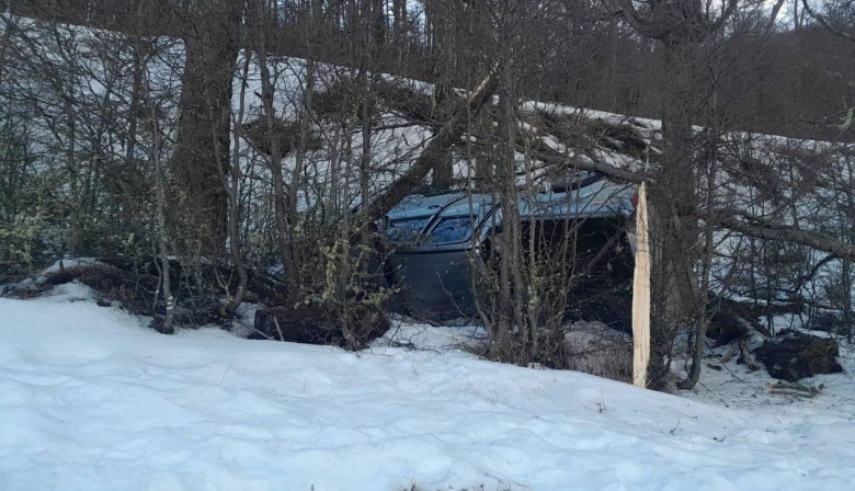 Ruta 3: una camioneta volcó en el sector de Las Cotorras