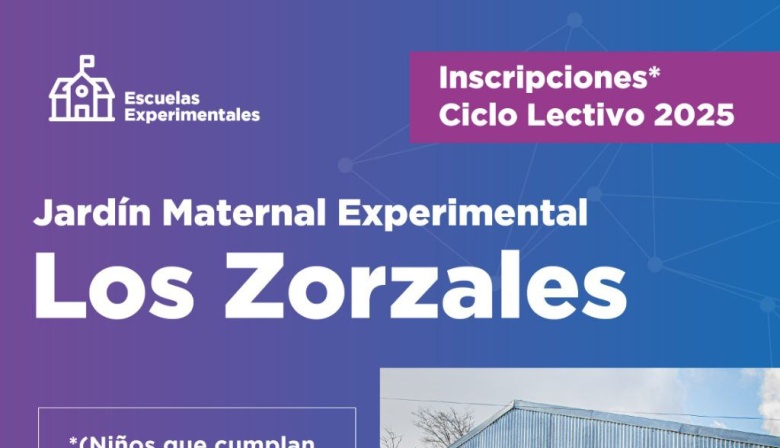 La Municipalidad abre las inscripciones para el ciclo lectivo 2025 del Jardín Maternal "Los Zorzales"