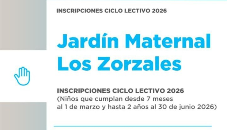 Abren las inscripciones para el Jardín Maternal "Los Zorzales"