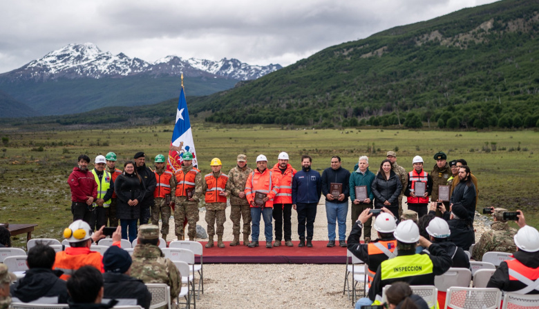 Boric inauguró el tramo 10 de la ruta Vicuña-Yendegaia