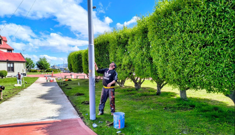 La Municipalidad avanza con los trabajos de embellecimiento de la ciudad