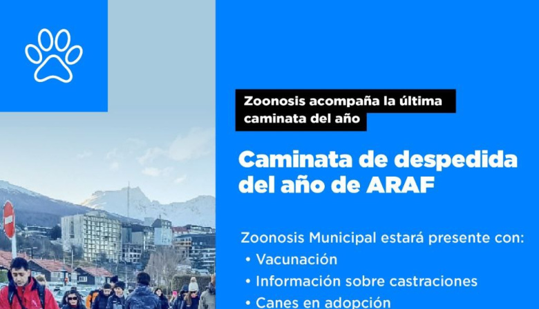 Dirección de Zoonosis acompaña la última caminata del año junto a ARAF