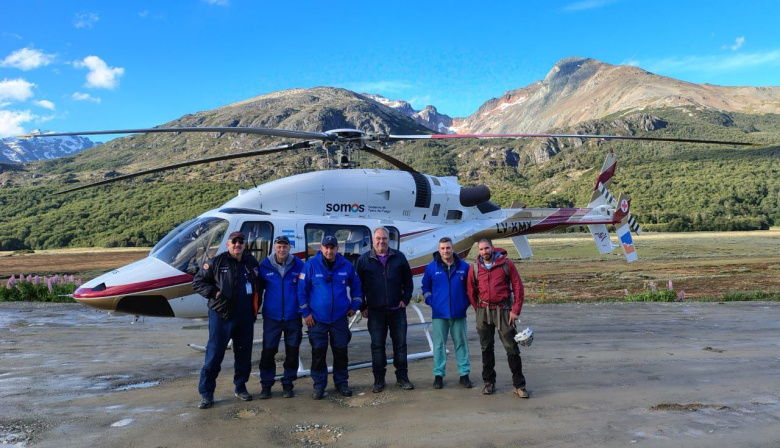 Rescataron sanos y salvos a los excursionistas extraviados en la Laguna Domo Blanco