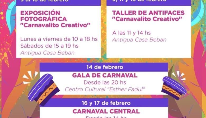 Anuncian la agenda de actividades en el marco del "Carnaval del Fin del Mundo"