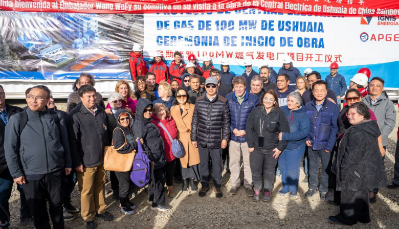 Melella recorrió junto al Embajador de China el sector donde se construirá la nueva usina de Ushuaia