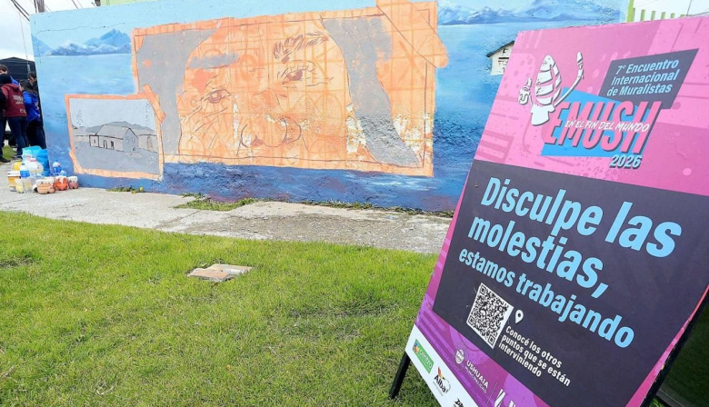 Avanza la 7° edición del Encuentro Internacional de Muralistas en el Fin del Mundo