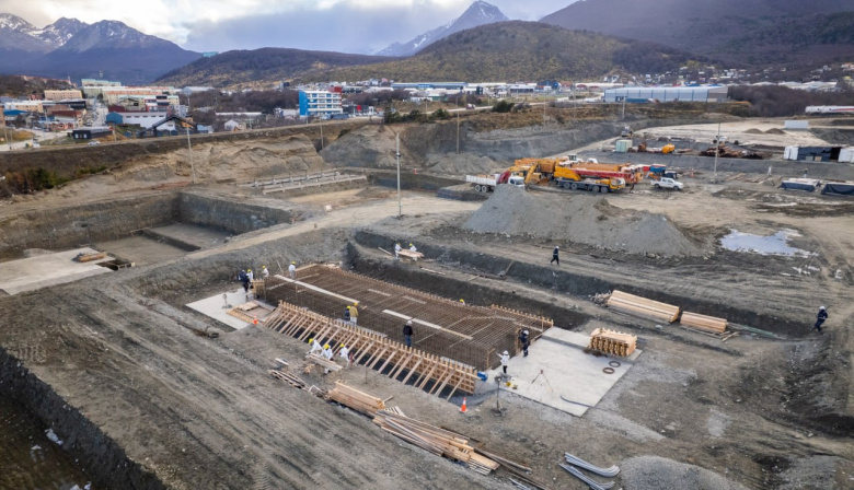 Avanza en Ushuaia la construcción de las fundaciones de la nueva usina termoeléctrica