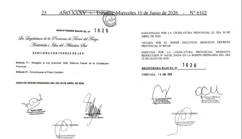 Finalmente Melella promulgó la ley que frenó la reforma constitucional