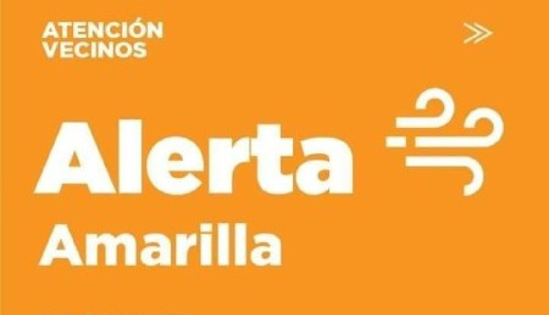 Defensa Civil anunció una alerta amarilla por fuertes vientos