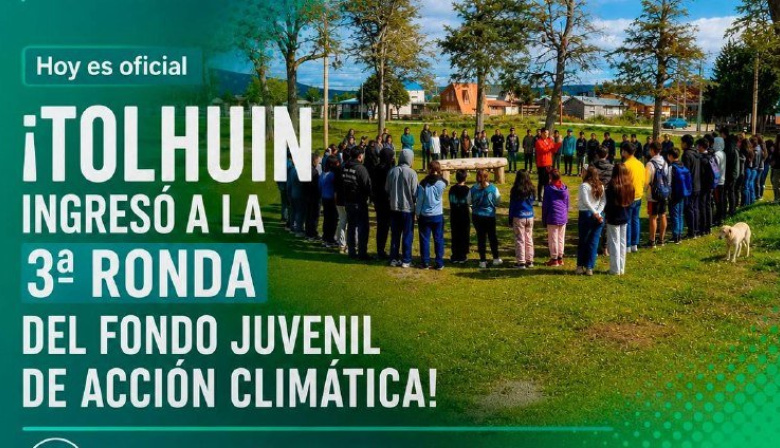 Tolhuin fue seleccionada por tercera vez para el Fondo Juvenil de Acción Climática