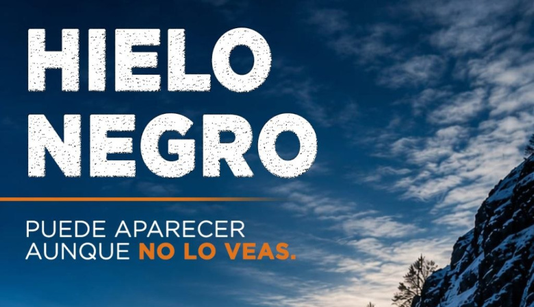 Defensa Civil Municipal advierte sobre la presencia de hielo negro