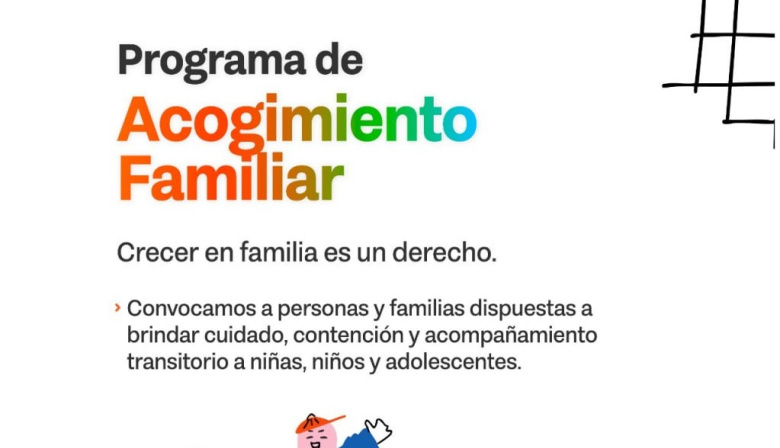 Convocan a familias a sumarse al Programa de Acogimiento Familiar