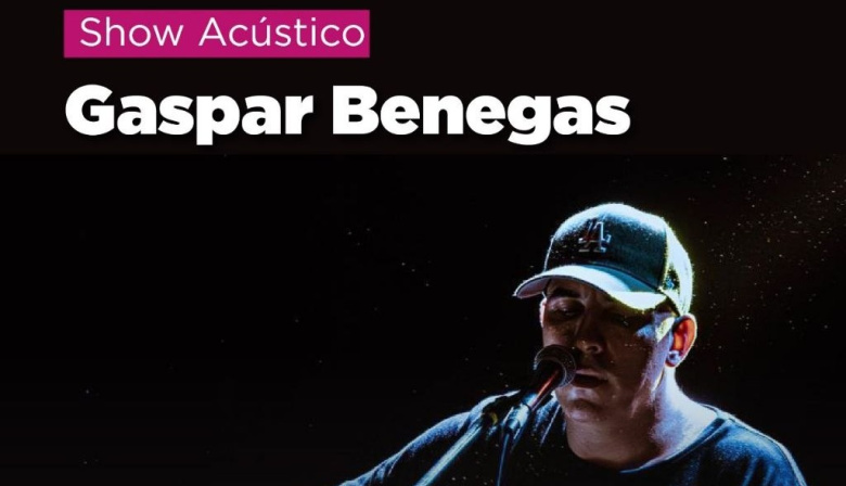 Gaspar Benegas presentará este domingo un show acústico en el Medio Caño