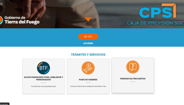 La pagina web de la Caja de Previsión Social suma un acceso directo al Programa de Alivio Financiero del BTF