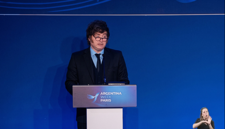 Milei en Francia: "El orden macroeconómico y la libertad es lo que nos permite dar vuelta la historia"