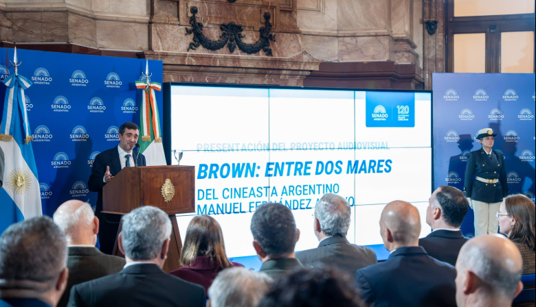 Por iniciativa de Coto: se presentó en el senado el proyecto audiovisual "Brown entre dos Mares"