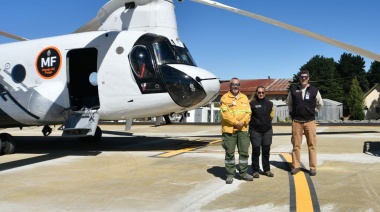 Llegó a la Argentina el Boeing CH-47 Chinook que combatirá incendios forestales