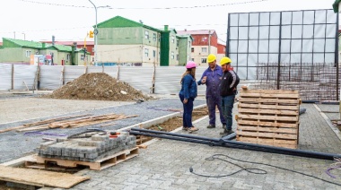 Avanza la obra de la Plaza de las Artes en la ciudad de Río Grande