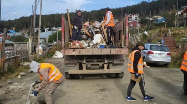 La municipalidad realizó una jornada de embellecimiento y recolección de residuos voluminosos