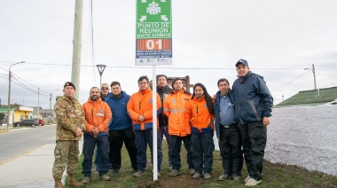 Instalan carteles de prevención sísmica en Río Grande