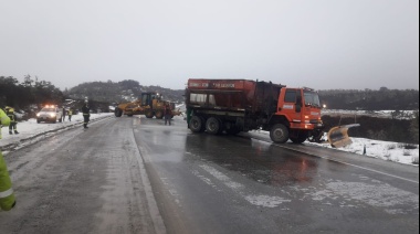 Recomiendan extrema precaución por la presencia de hielo en la Ruta 3