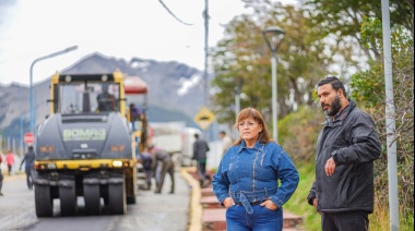 La DPOSS repavimento el sector afectado por las obras del colector cloacal Parque Centenario