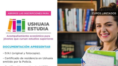 La Municipalidad abre las inscripciones para el programa"Ushuaia Estudia°
