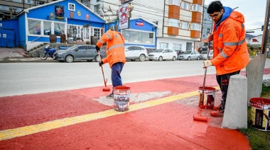 Ushuaia realiza trabajos de embellecimiento para la celebración del 140° aniversario