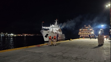 El guardacostas GC -25 Azopardo de la Prefectura llegó al puerto de Ushuaia