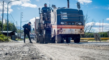 Avanza la recuperación vial en calles Yrigoyen y Héroes de Malvinas