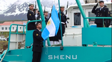 Se realizó la afirmación de pabellón en la lancha hidrográfica ARA “Shenu”